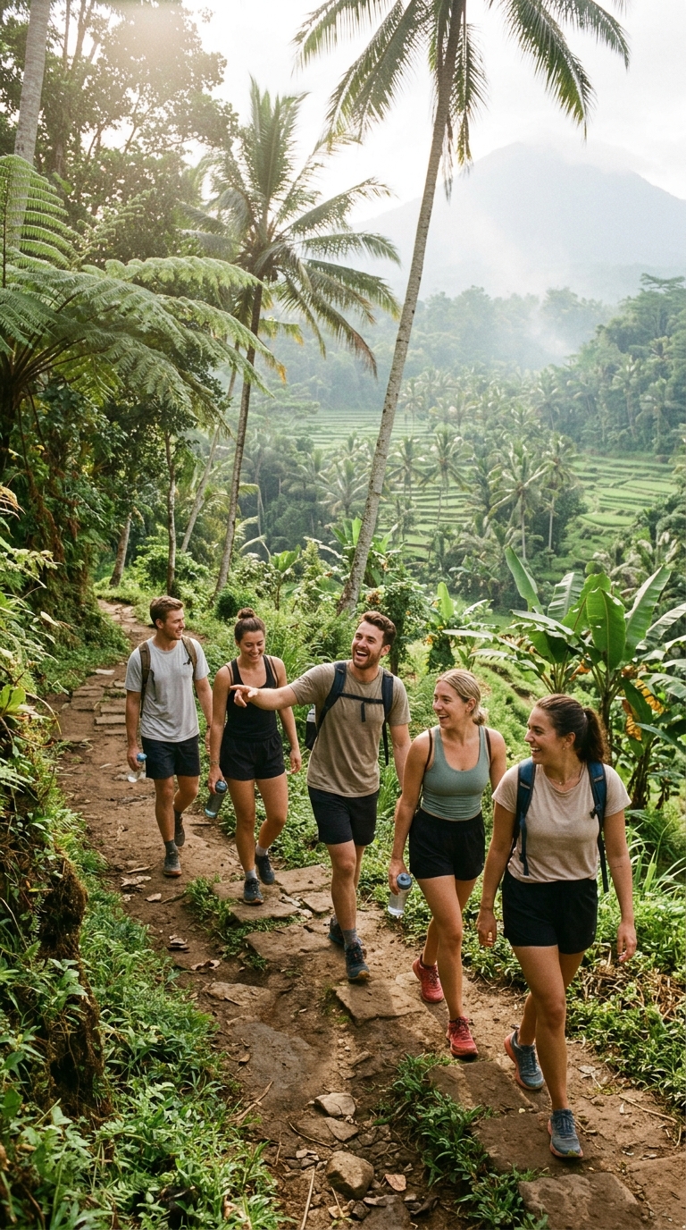 Solo hiking activity organized through the Akee app